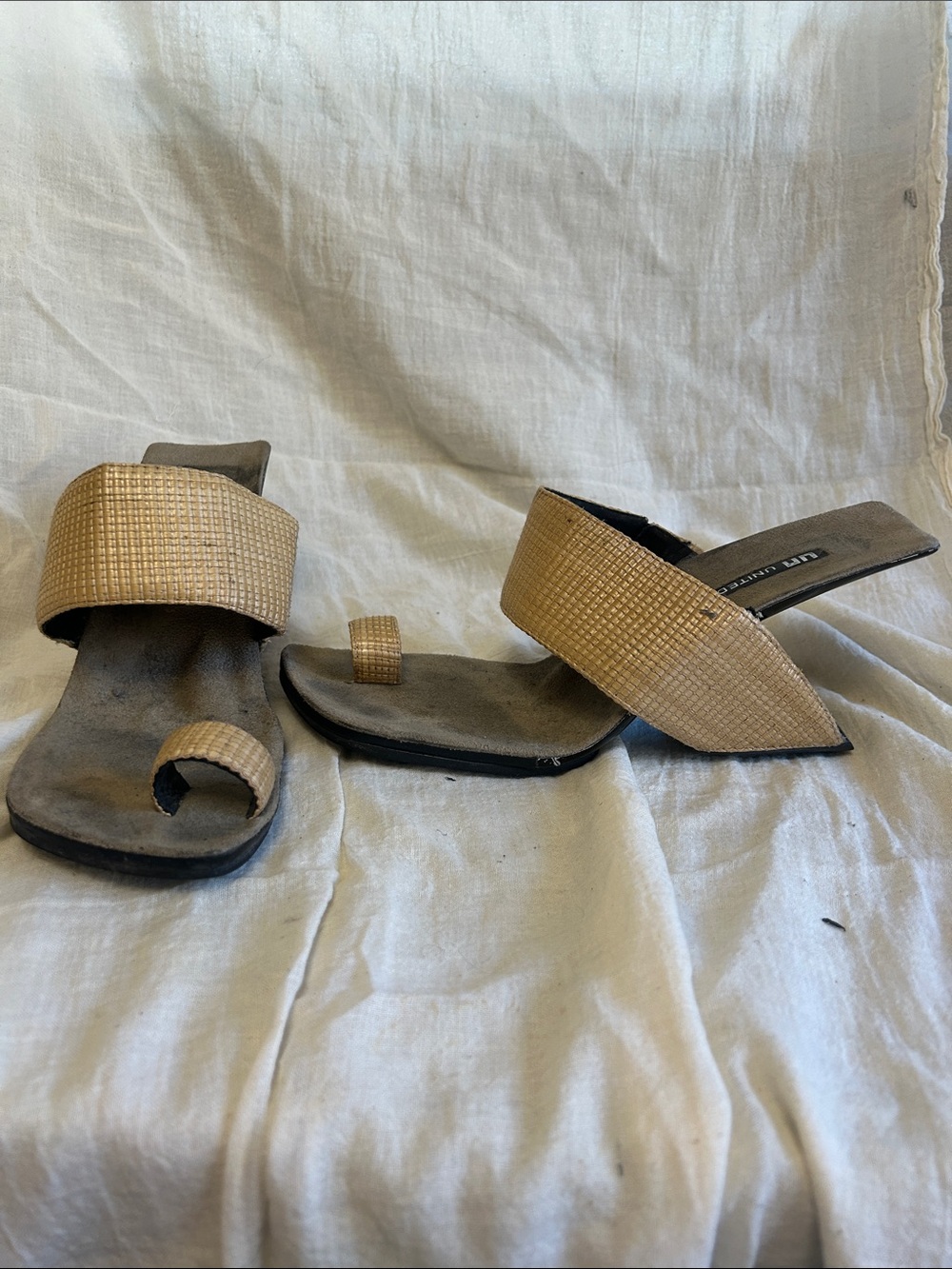 United Nude Woven Tan Slide Sandals - 41